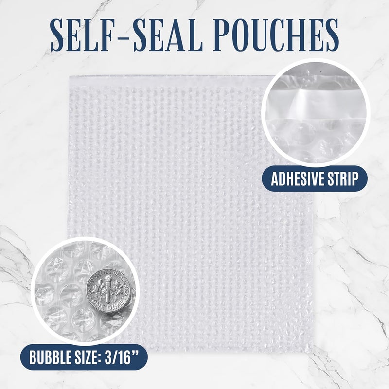 Alternium Self Seal Bubble Pouches - Bubble Bags for Packing, Packaging Filler for Moving - Cushioning Wrap for Fragile Items, Dish Packing Kit Shipping Supplies for Small Business - 30pcs, 13x13 Inch - Image 3